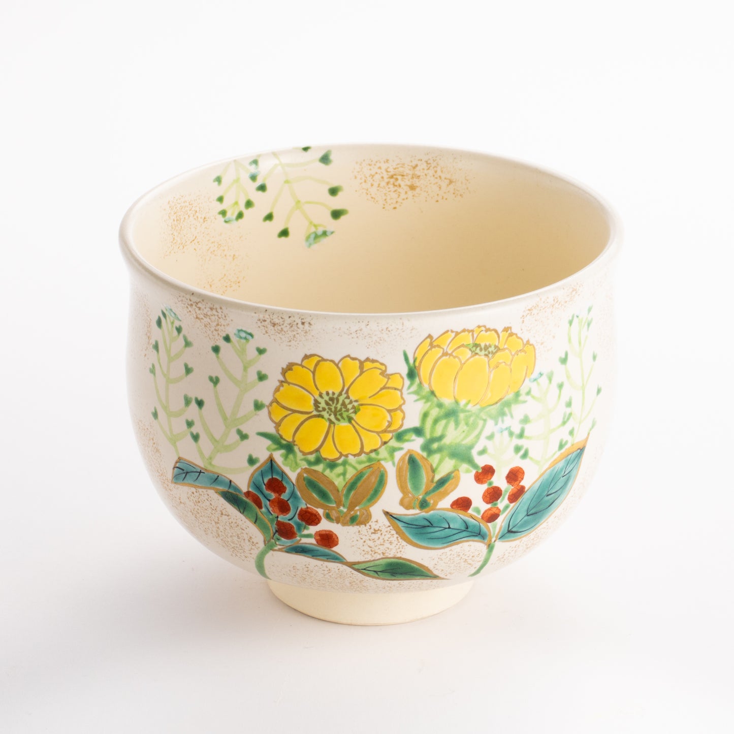 抹茶碗　福寿草　宗絢 KOTOPOTTER