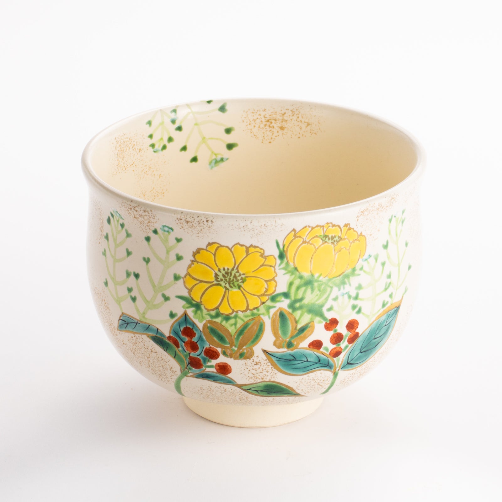 抹茶碗　福寿草　宗絢 KOTOPOTTER