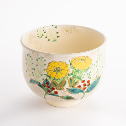 抹茶碗　福寿草　宗絢 KOTOPOTTER