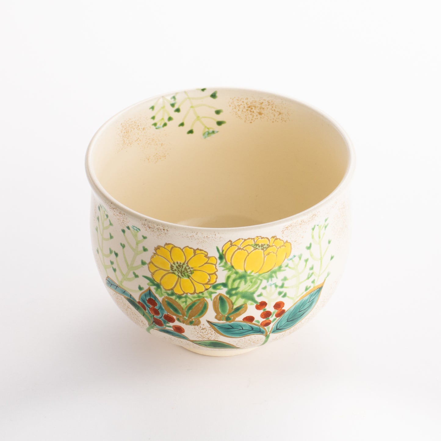 抹茶碗　福寿草　宗絢 KOTOPOTTER