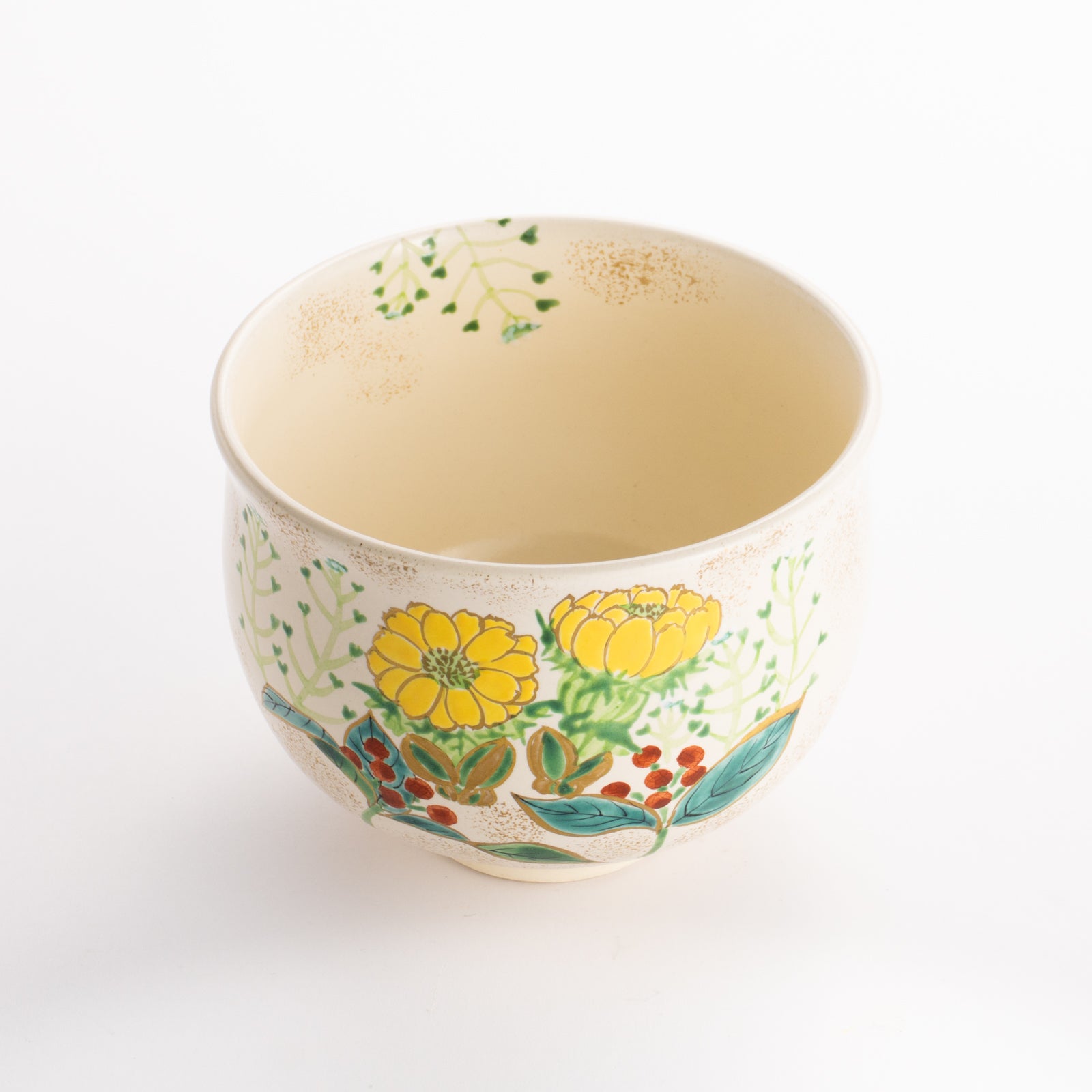 抹茶碗　福寿草　宗絢 KOTOPOTTER