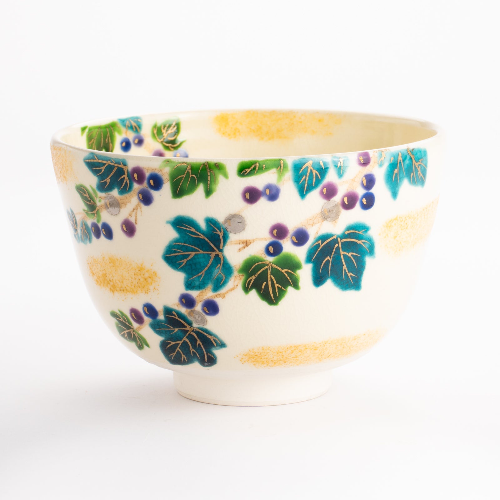 抹茶碗　色絵 葡萄　宗絢 KOTOPOTTER