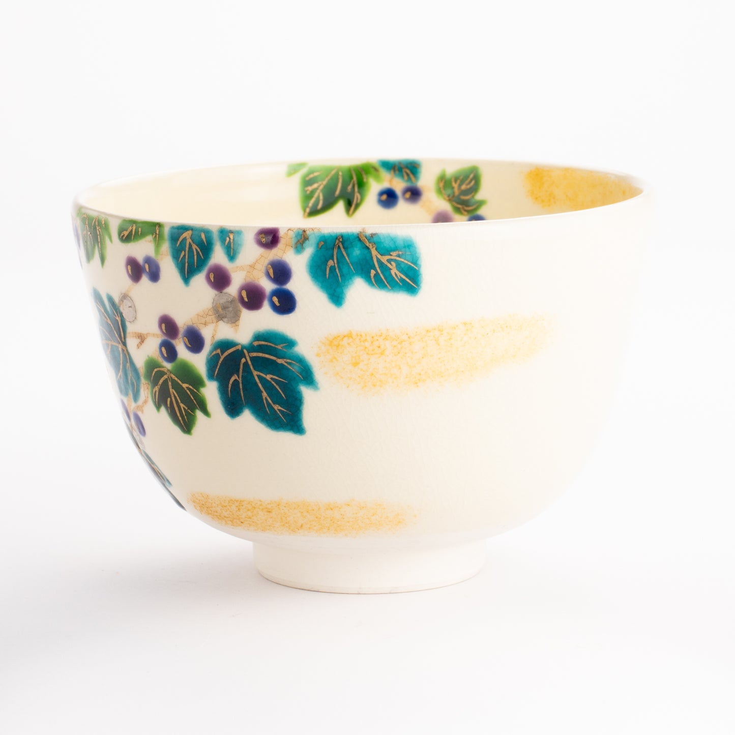 抹茶碗　色絵 葡萄　宗絢 KOTOPOTTER