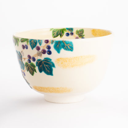 抹茶碗　色絵 葡萄　宗絢 KOTOPOTTER