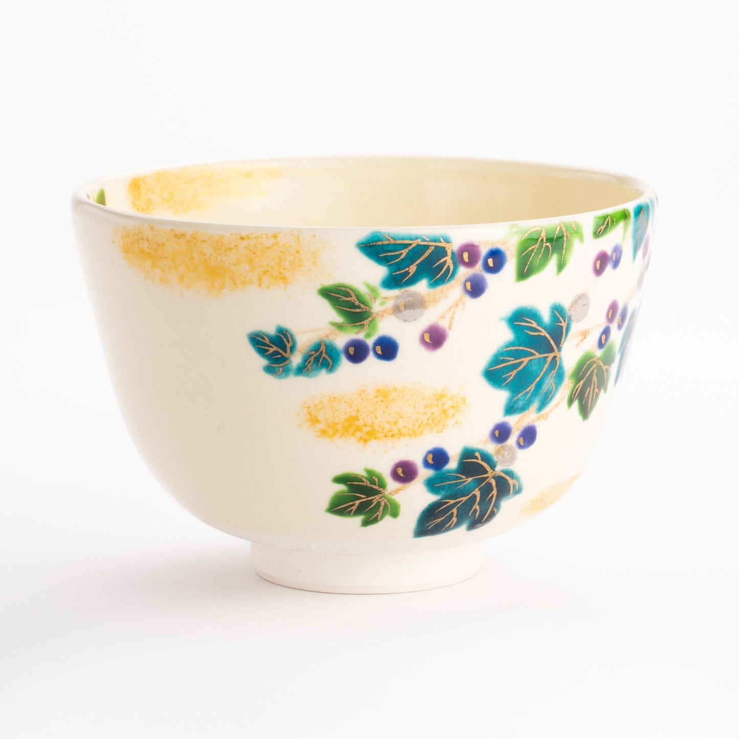 抹茶碗　色絵 葡萄　宗絢 KOTOPOTTER