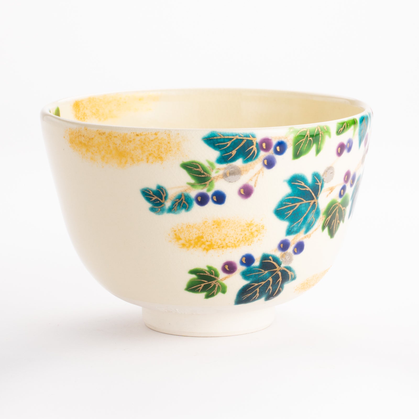 抹茶碗　色絵 葡萄　宗絢 KOTOPOTTER