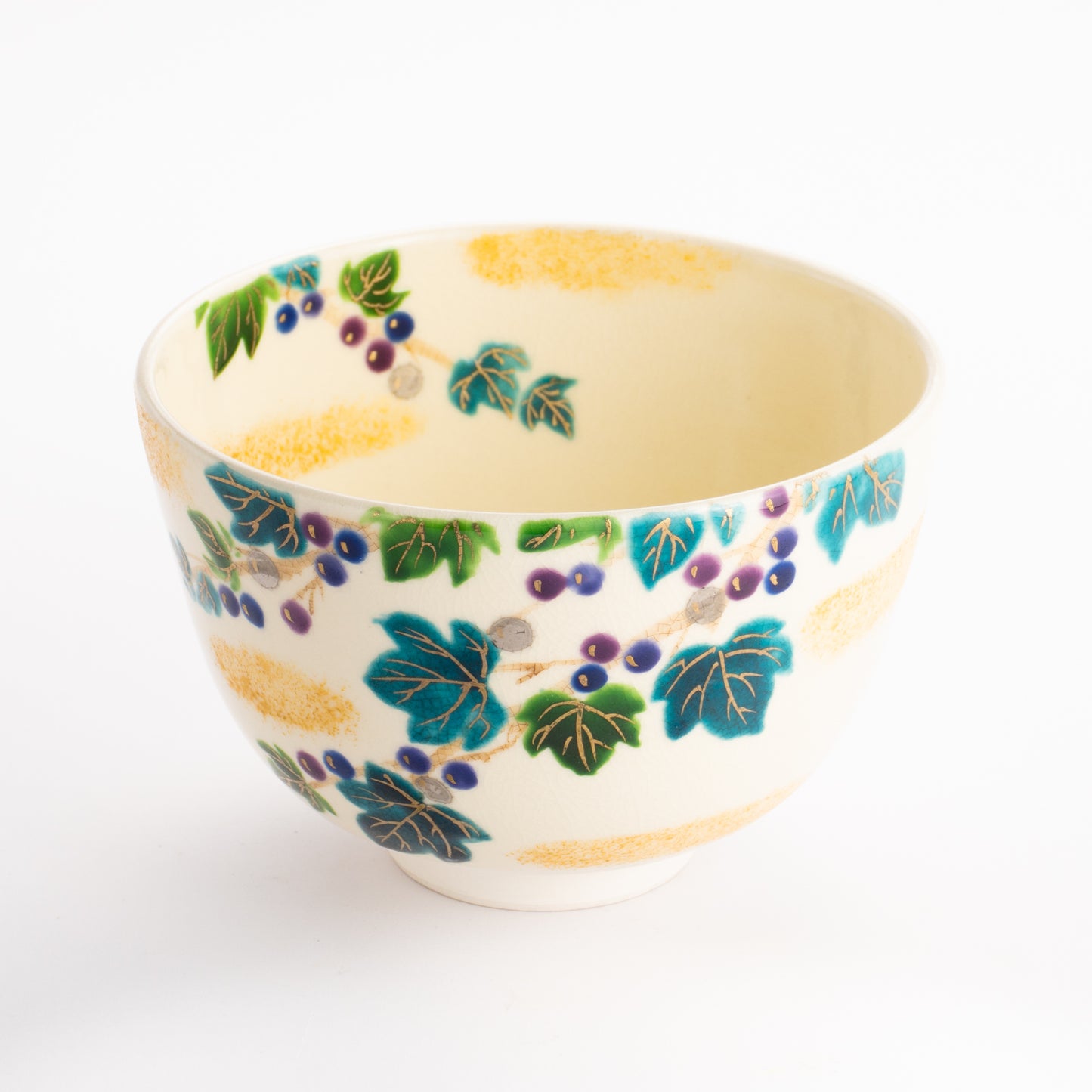 抹茶碗　色絵 葡萄　宗絢 KOTOPOTTER