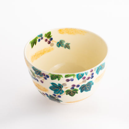 抹茶碗　色絵 葡萄　宗絢 KOTOPOTTER