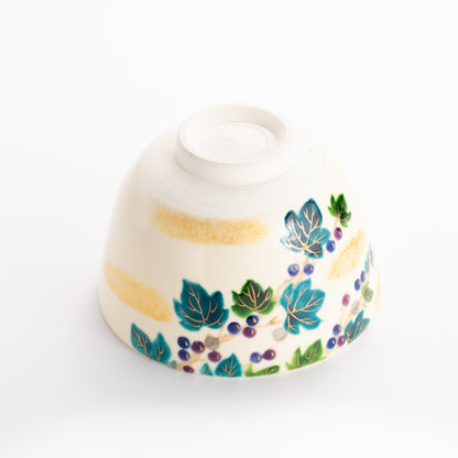 抹茶碗　色絵 葡萄　宗絢 KOTOPOTTER