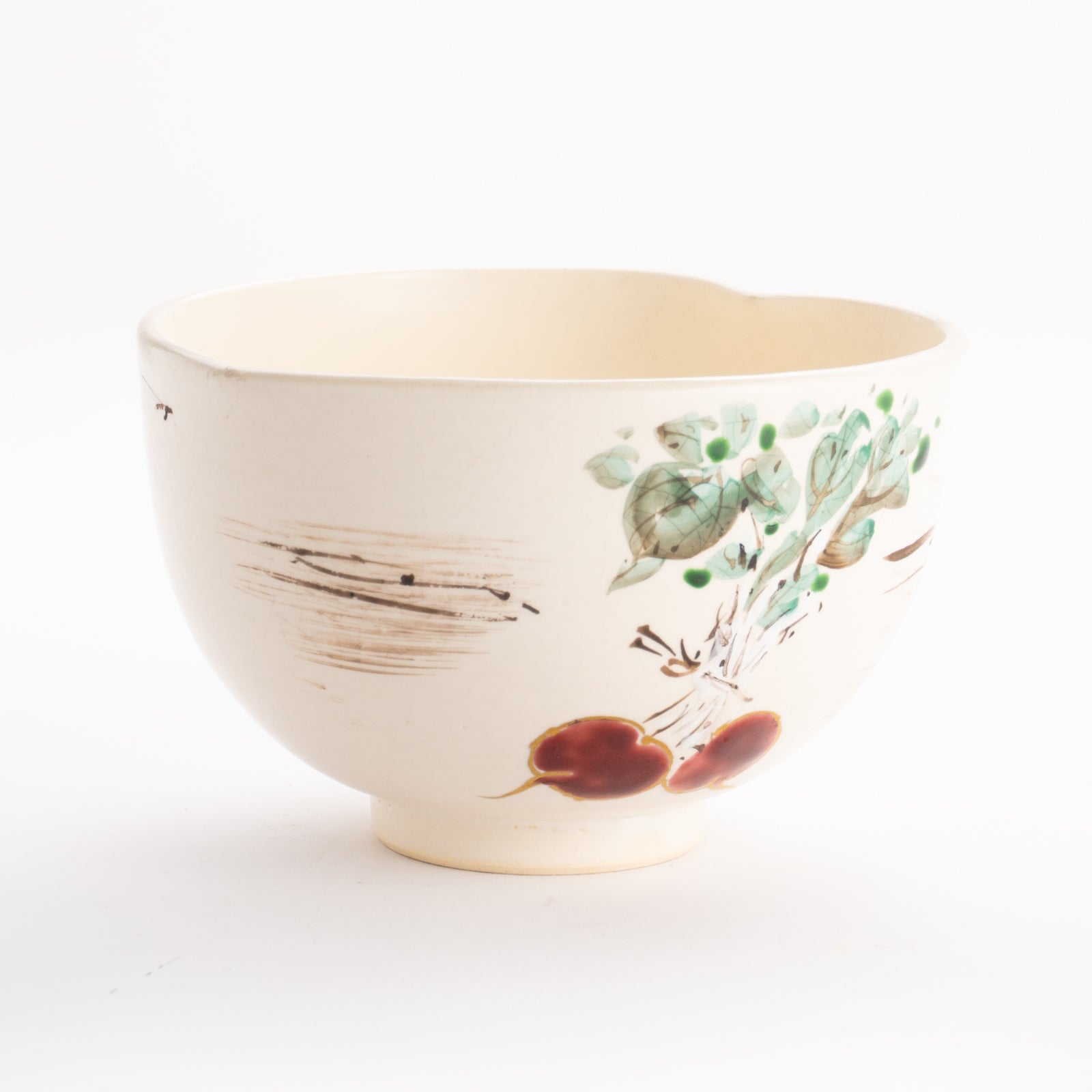 抹茶碗　カブの絵　宗絢 KOTOPOTTER