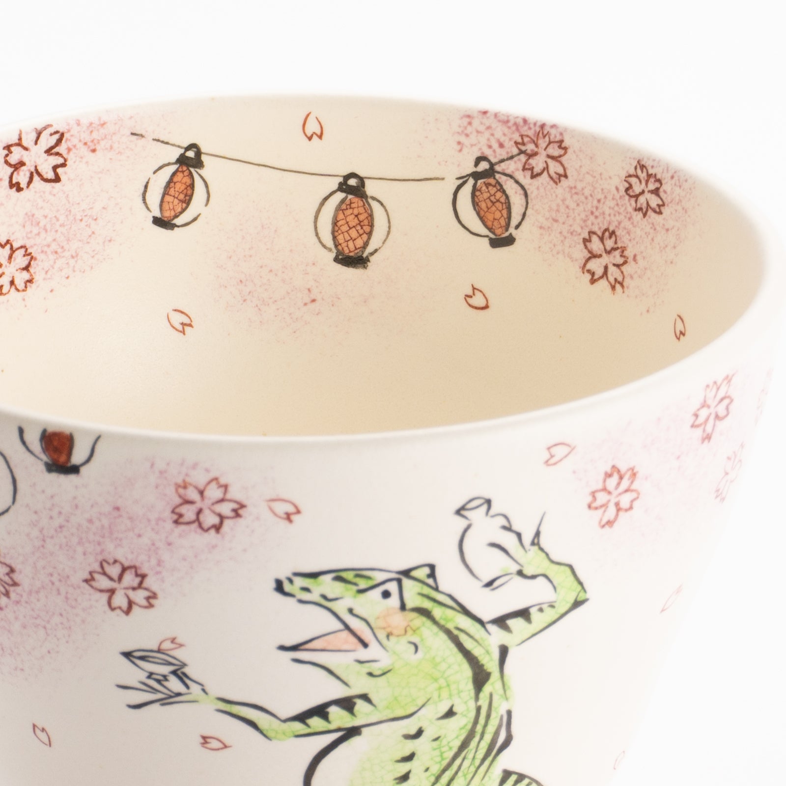 京都 清水焼】抹茶碗 鳥獣戯画「春の宴」 宗絢｜コトポッター