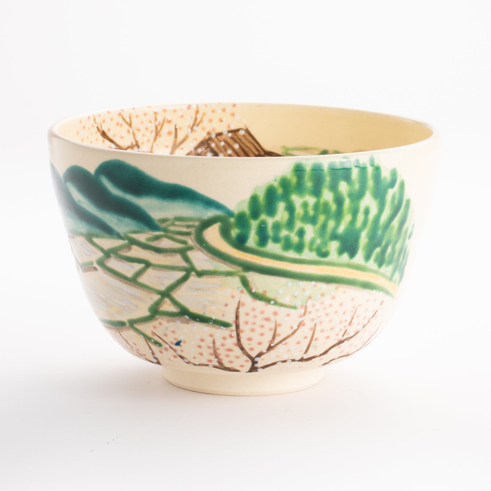 抹茶碗　春の田園　宗絢 KOTOPOTTER