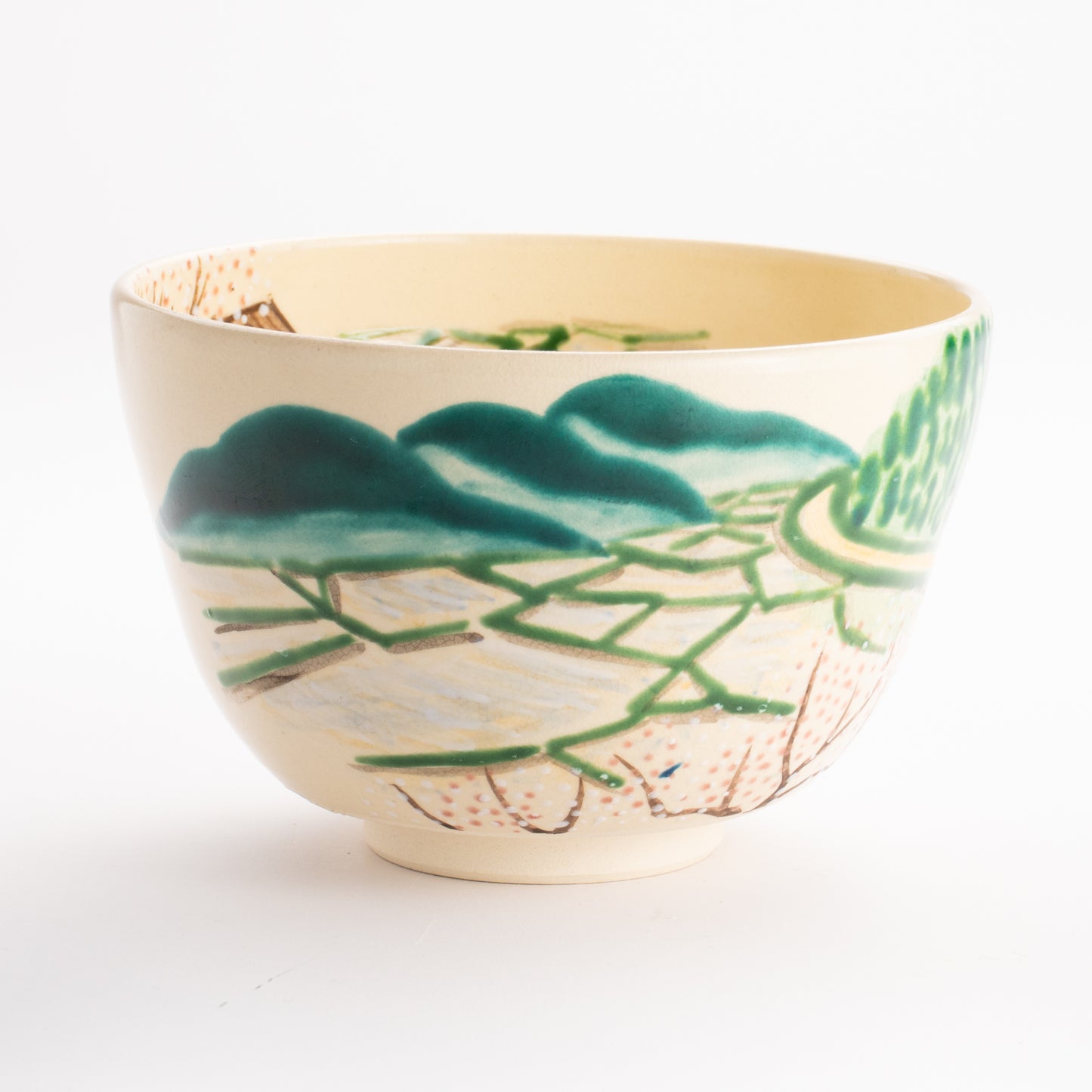 抹茶碗　春の田園　宗絢 KOTOPOTTER