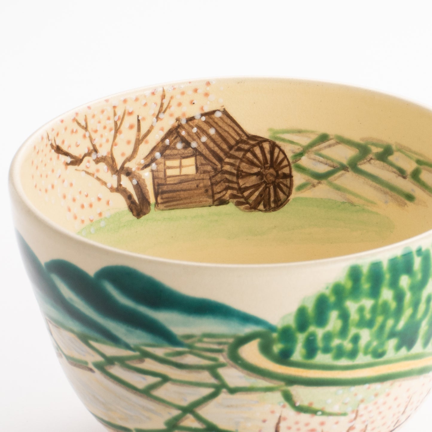 抹茶碗　春の田園　宗絢 KOTOPOTTER