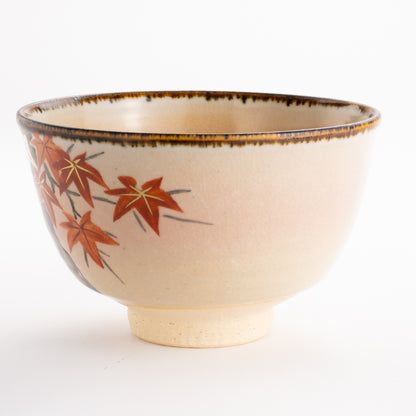 抹茶碗　紅葉に小鳥　安徳 KOTOPOTTER