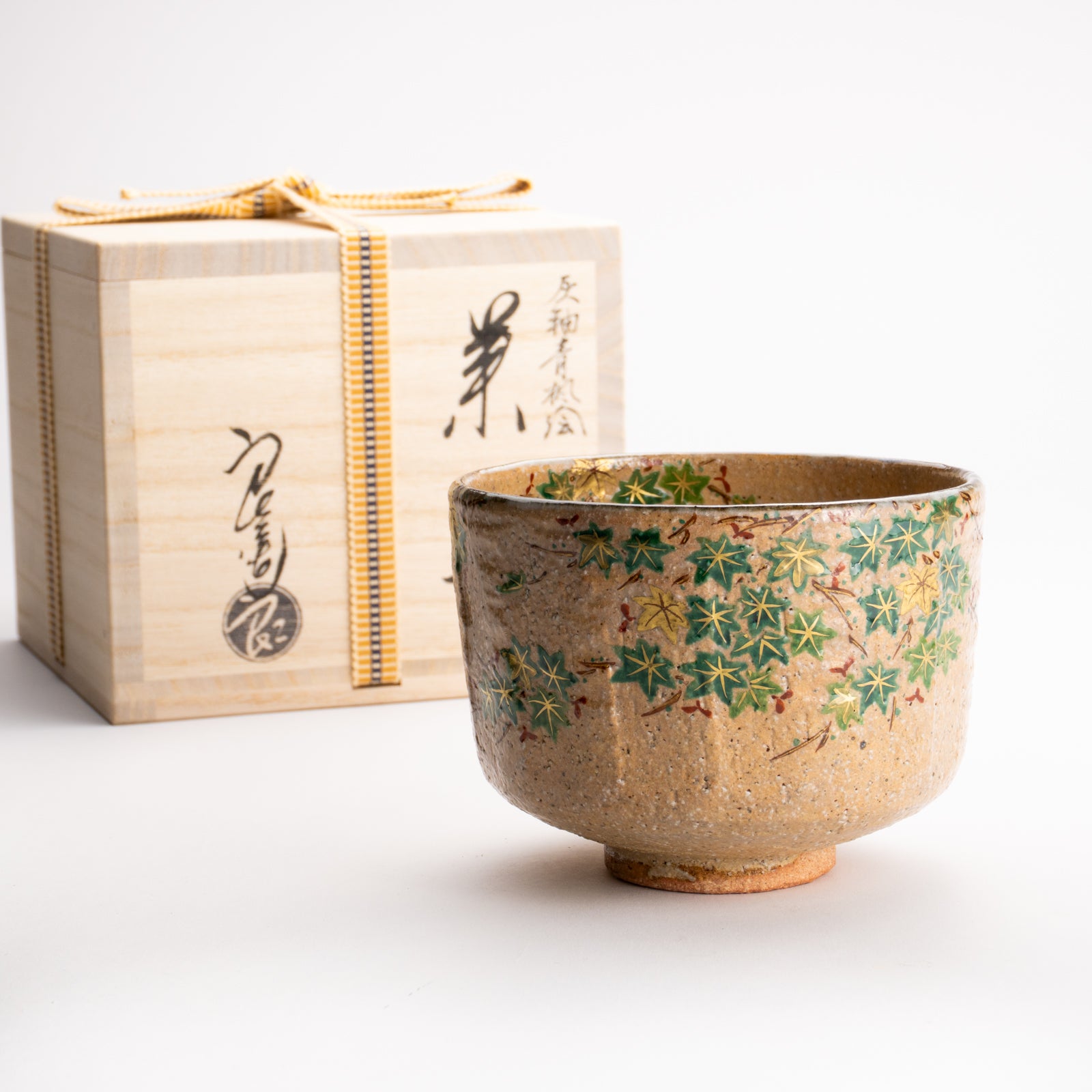 京都清水烧抹茶碗青枫｜良二｜KOTOPOTTER
