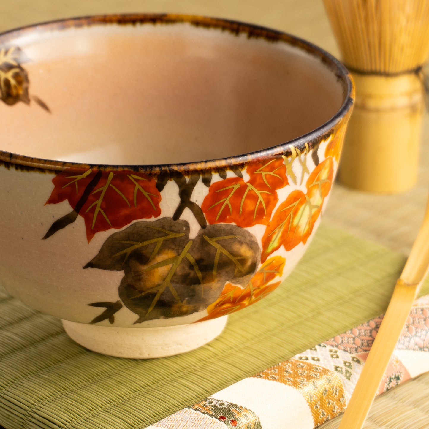 抹茶碗　蔦の絵　安徳 KOTOPOTTER