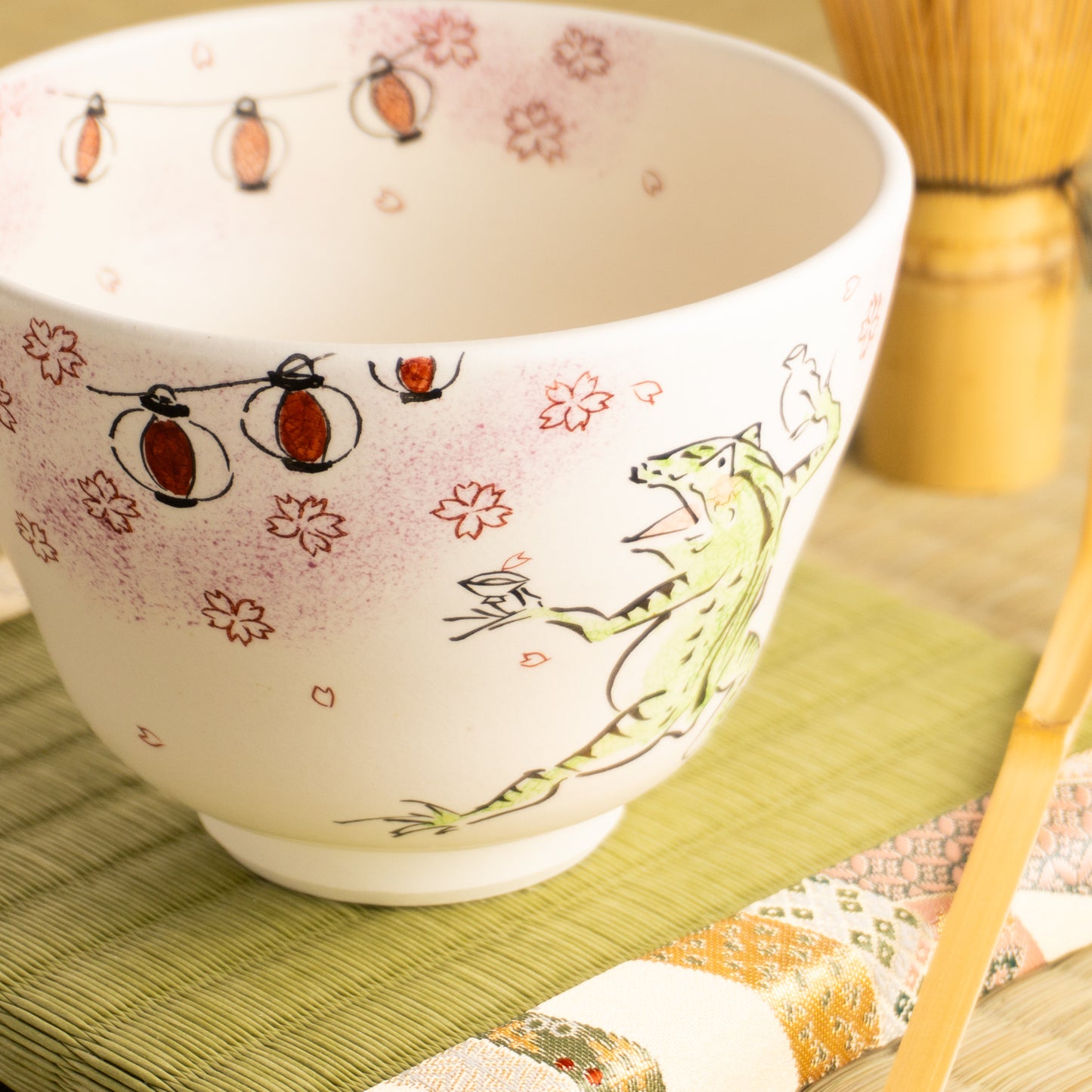 抹茶碗　鳥獣戯画「春の宴」　宗絢 KOTOPOTTER