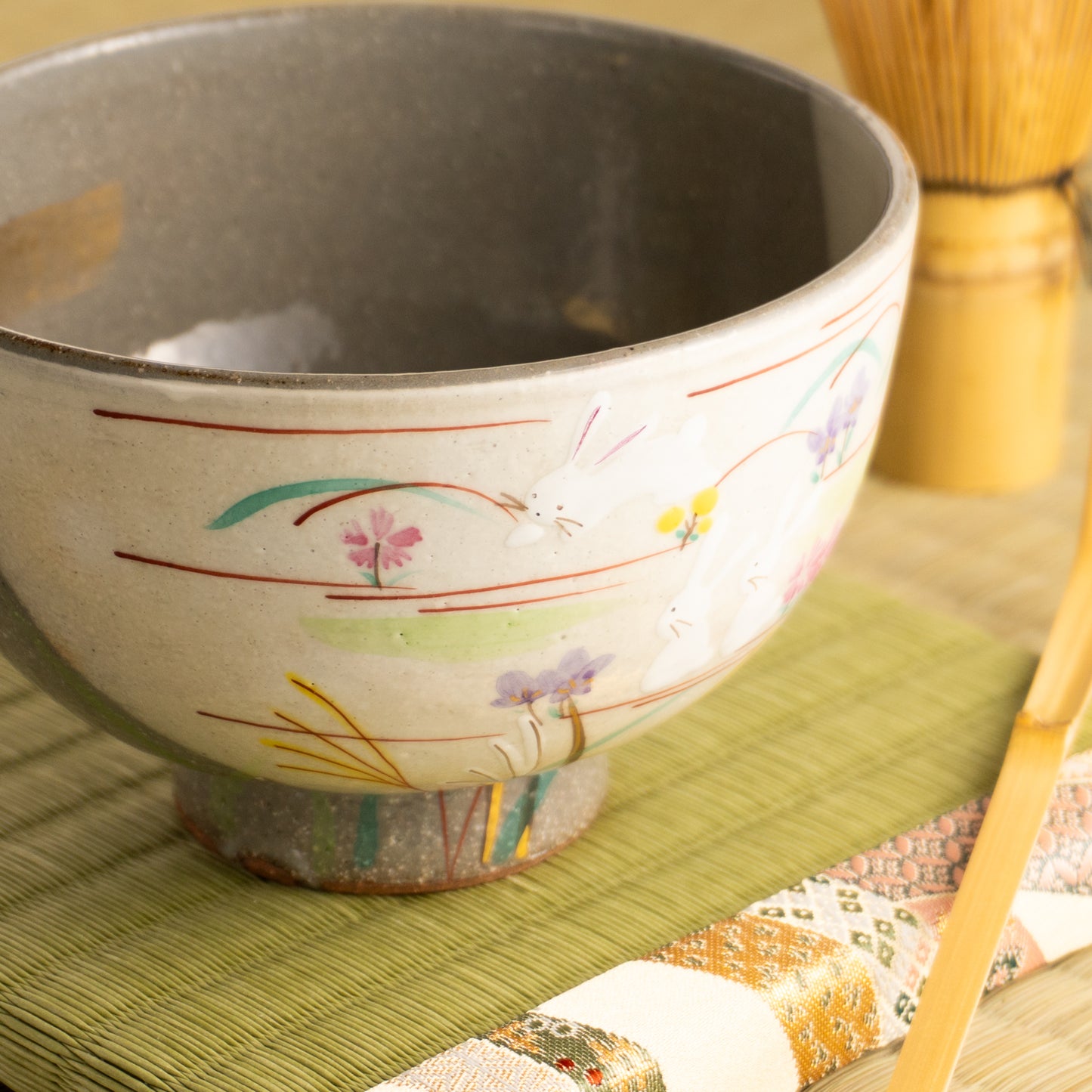 抹茶碗　掛分 月にうさぎ　宗絢 KOTOPOTTER