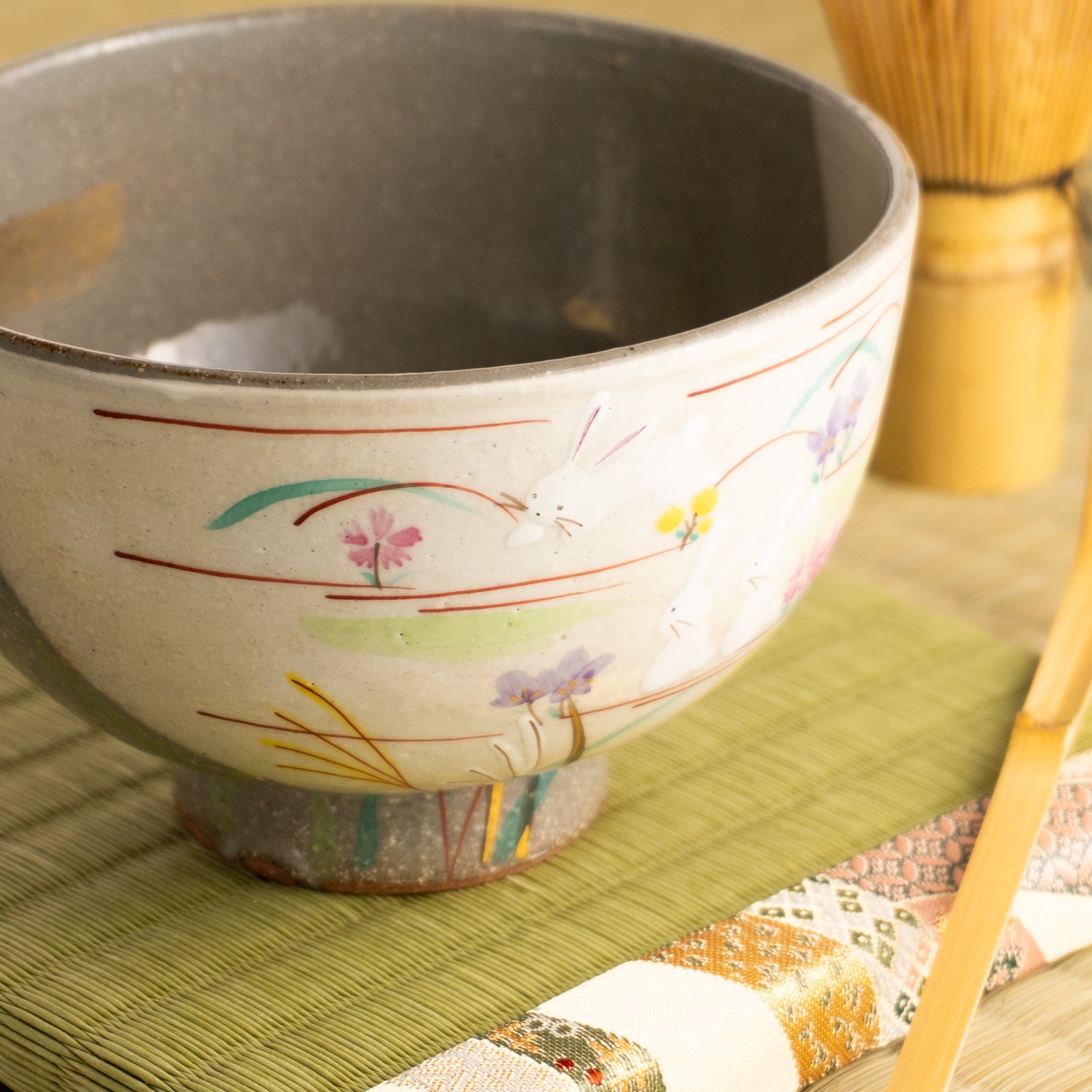 抹茶碗　掛分 月にうさぎ　宗絢 KOTOPOTTER