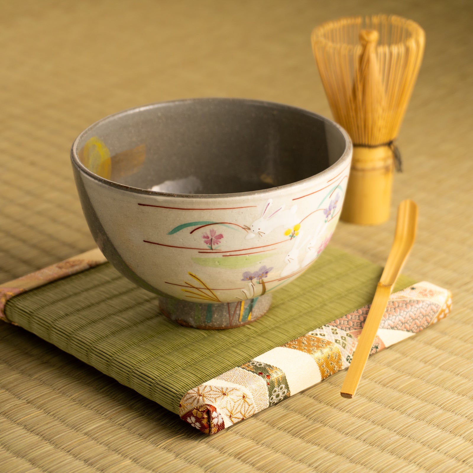 抹茶碗　掛分 月にうさぎ　宗絢 KOTOPOTTER