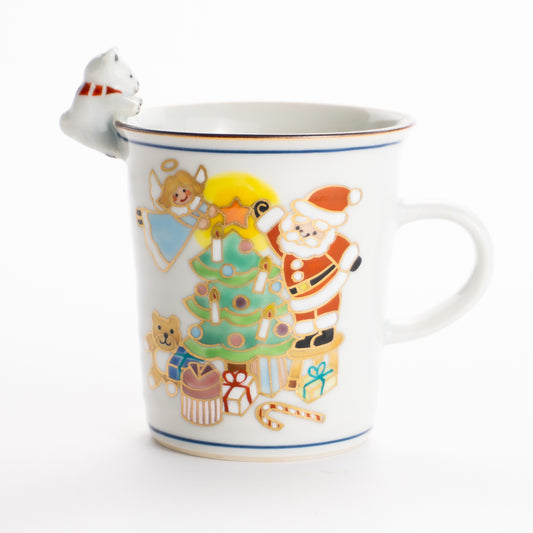 クマのマグカップ　ツリーに星を飾りましょう　深田香奈重 KOTOPOTTER