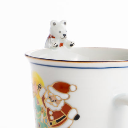 クマのマグカップ　ツリーに星を飾りましょう　深田香奈重 KOTOPOTTER