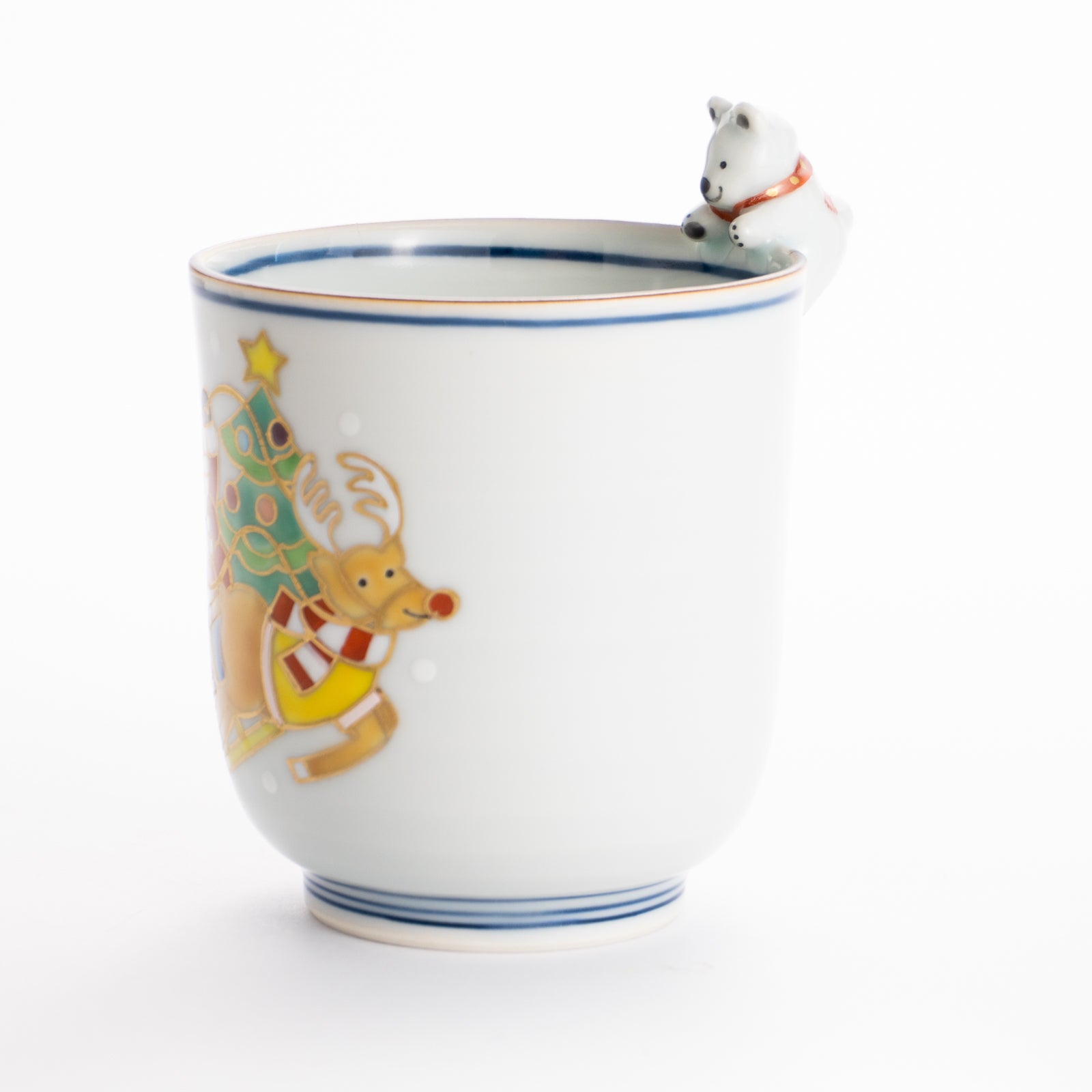 クマの湯呑　サンタがやってきた　深田香奈重 KOTOPOTTER