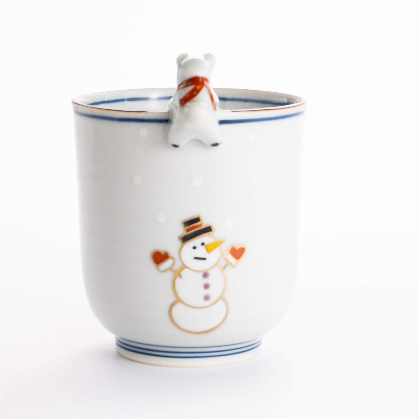 クマの湯呑　サンタがやってきた　深田香奈重 KOTOPOTTER