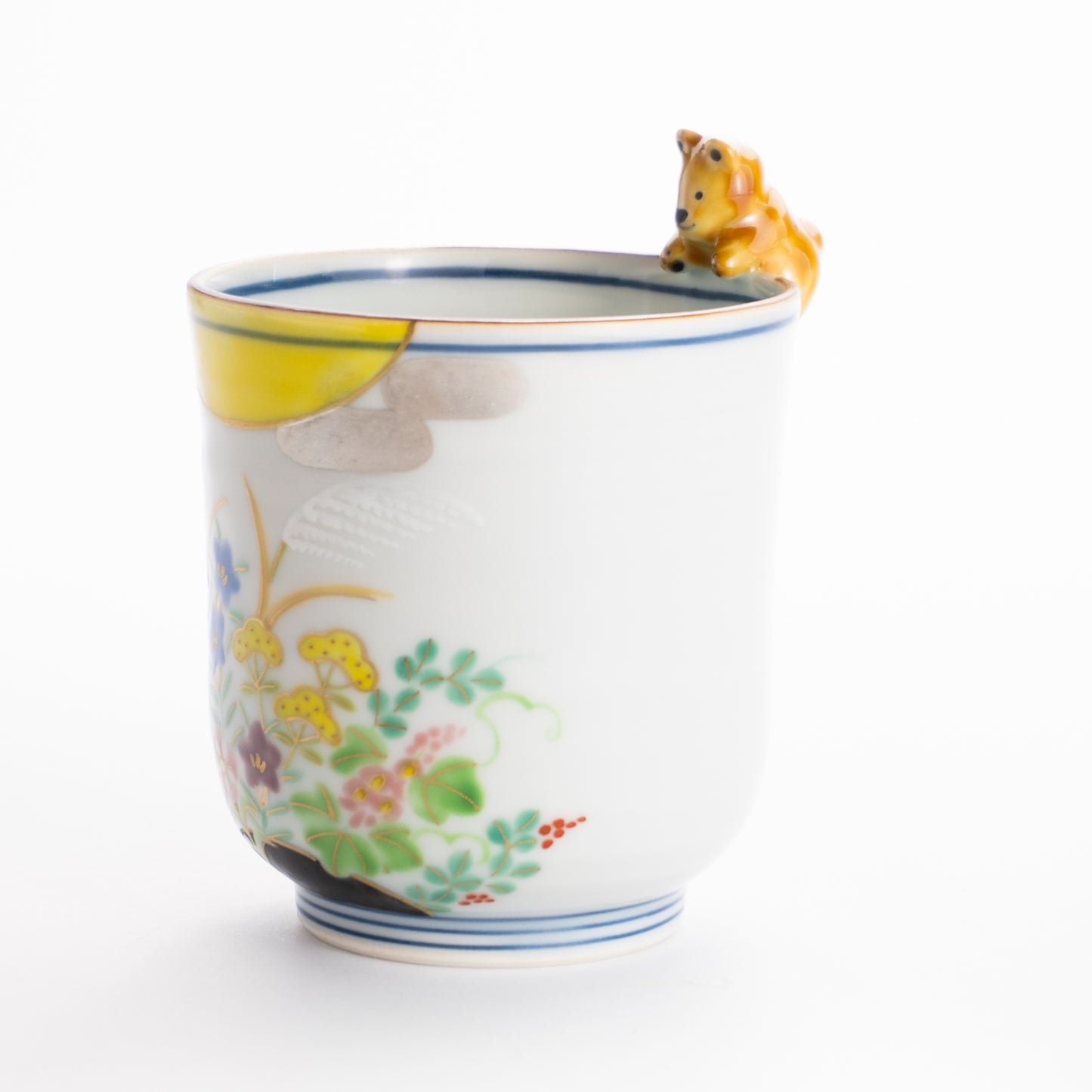 クマの湯呑　月見七草　深田香奈重 KOTOPOTTER