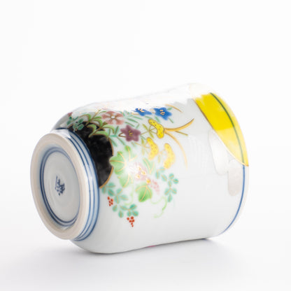 クマの湯呑　月見七草　深田香奈重 KOTOPOTTER