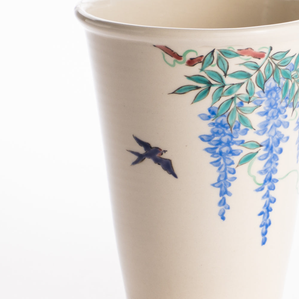 タンブラー　藤にツバメ　清水幹子 KOTOPOTTER
