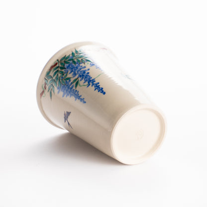 タンブラー　藤にツバメ　清水幹子 KOTOPOTTER