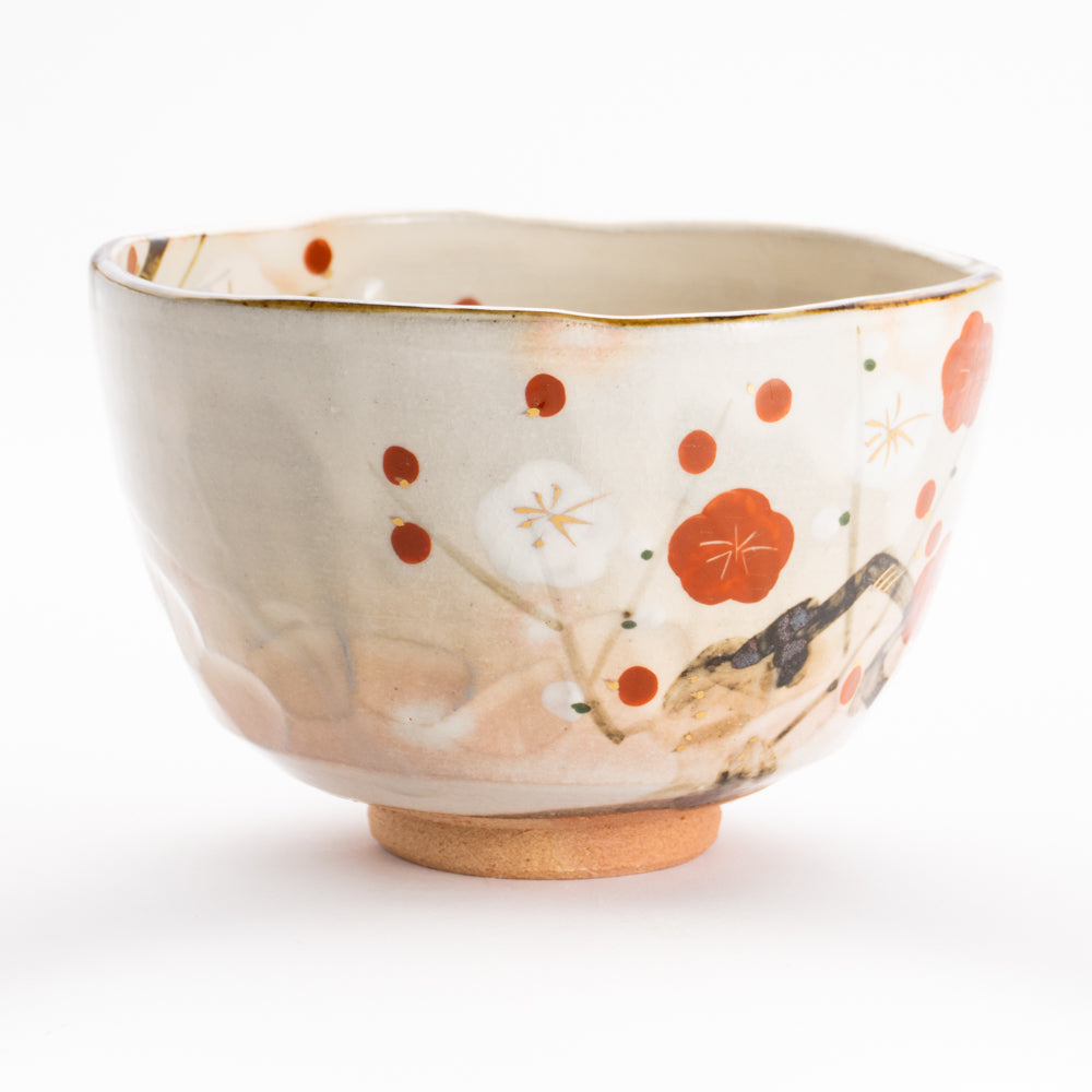 抹茶碗　紅白梅　俊山窯 KOTOPOTTER