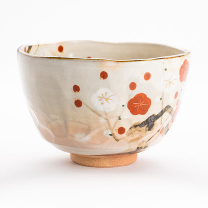抹茶碗　紅白梅　俊山窯 KOTOPOTTER