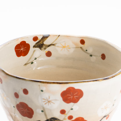 抹茶碗　紅白梅　俊山窯 KOTOPOTTER