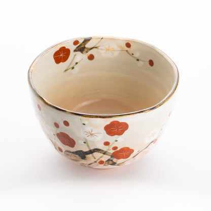 抹茶碗　紅白梅　俊山窯 KOTOPOTTER