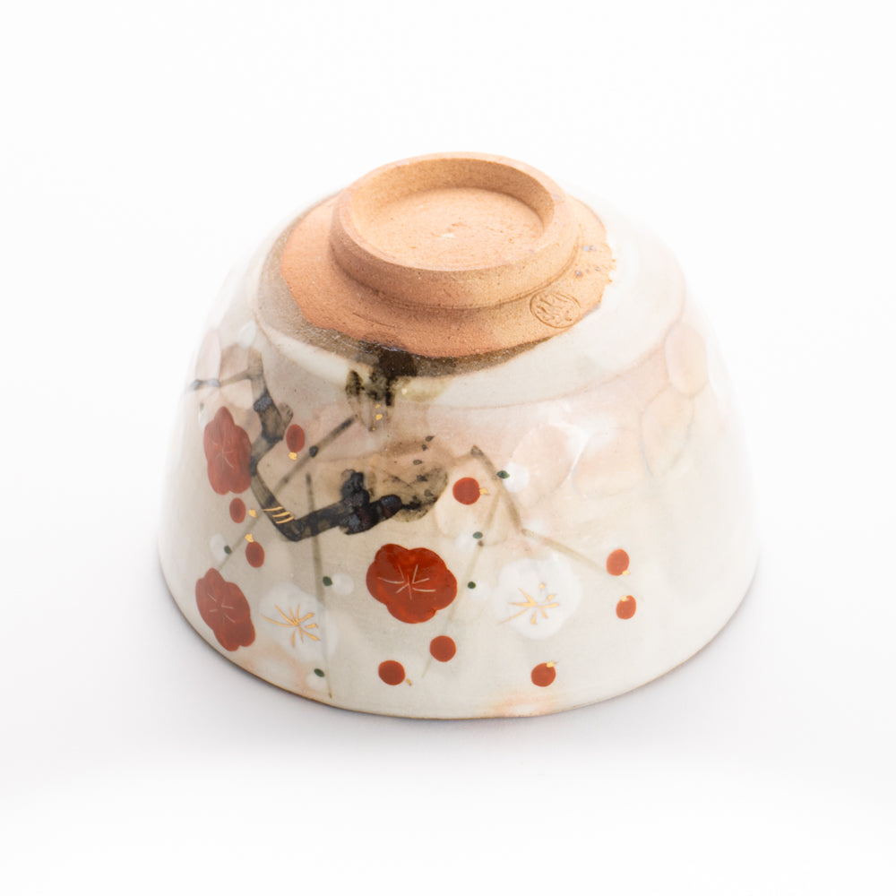 抹茶碗　紅白梅　俊山窯 KOTOPOTTER