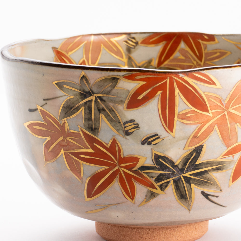 京都清水烧抹茶碗红叶｜俊山窑｜KOTOPOTTER