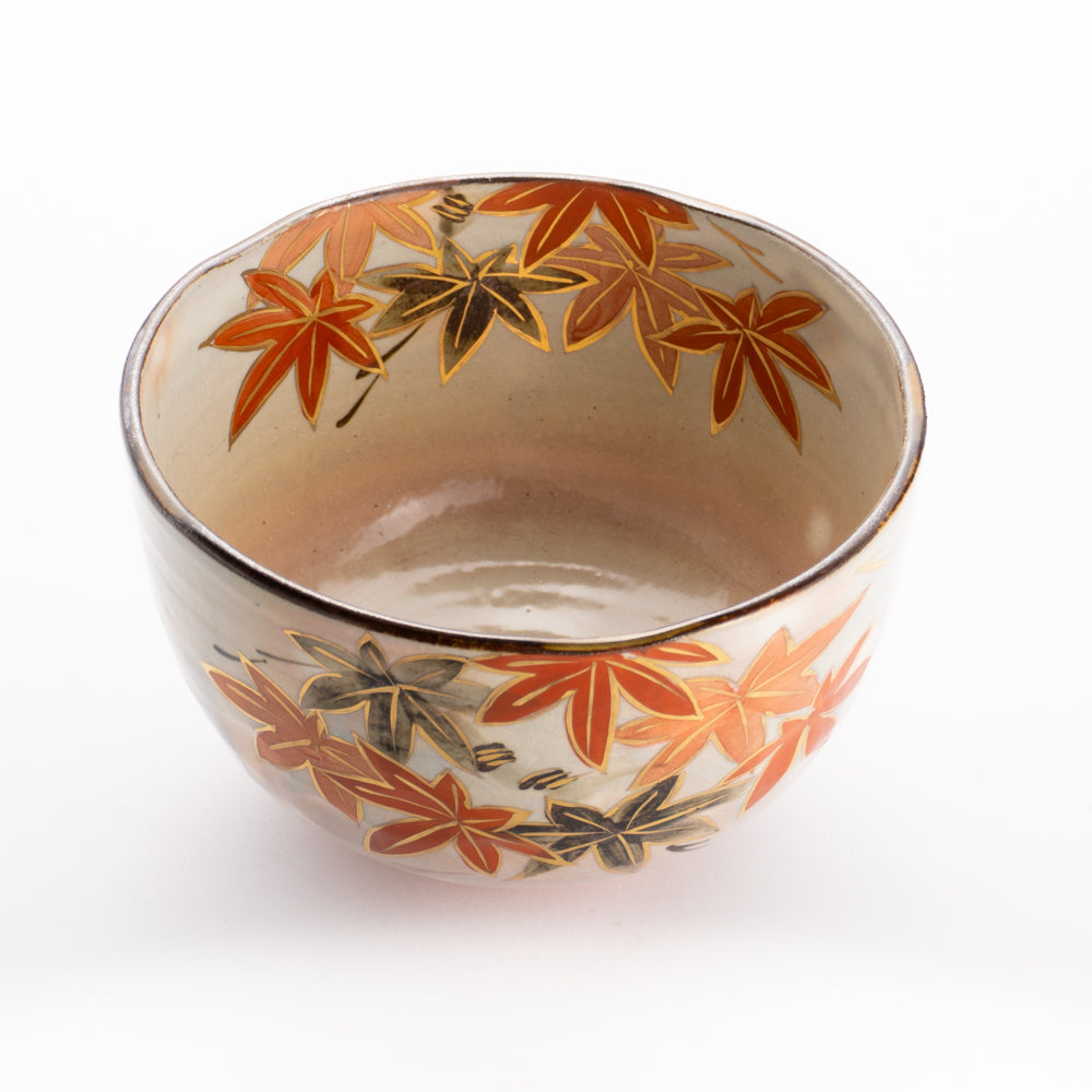 京都清水烧抹茶碗红叶｜俊山窑｜KOTOPOTTER