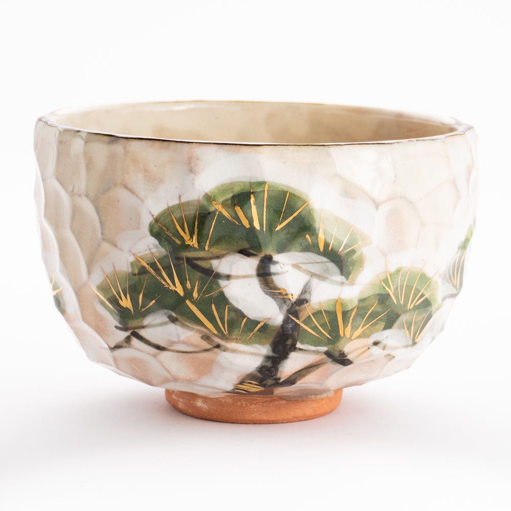抹茶碗　雪松之絵　俊山窯 KOTOPOTTER