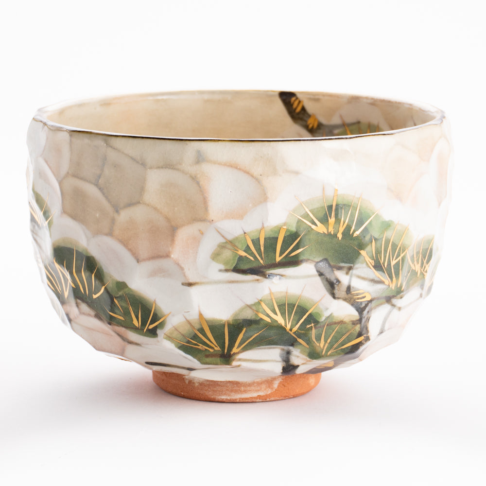 抹茶碗　雪松之絵　俊山窯 KOTOPOTTER