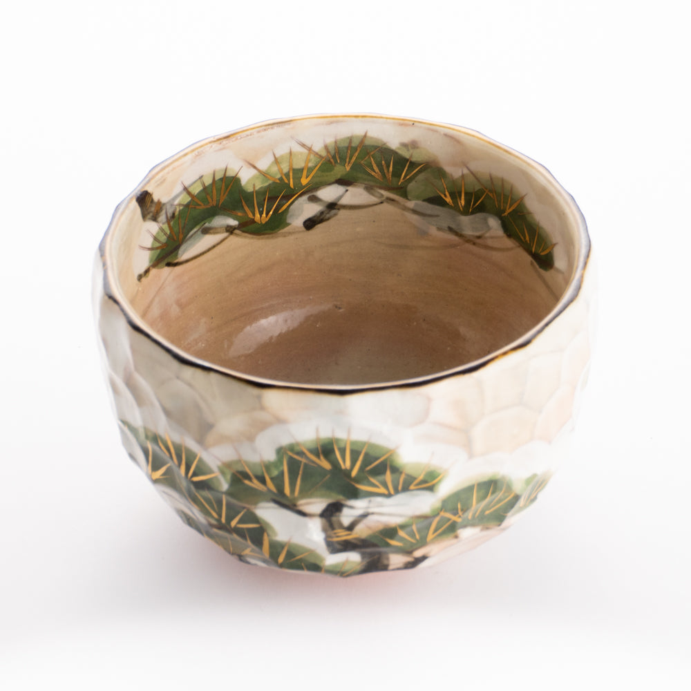抹茶碗　雪松之絵　俊山窯 KOTOPOTTER