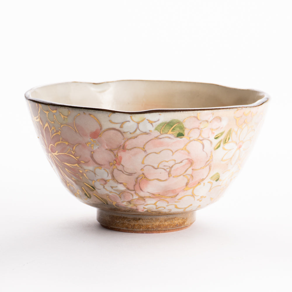 【清水焼】茶碗　花まつり ピンク　俊山窯 KOTOPOTTER
