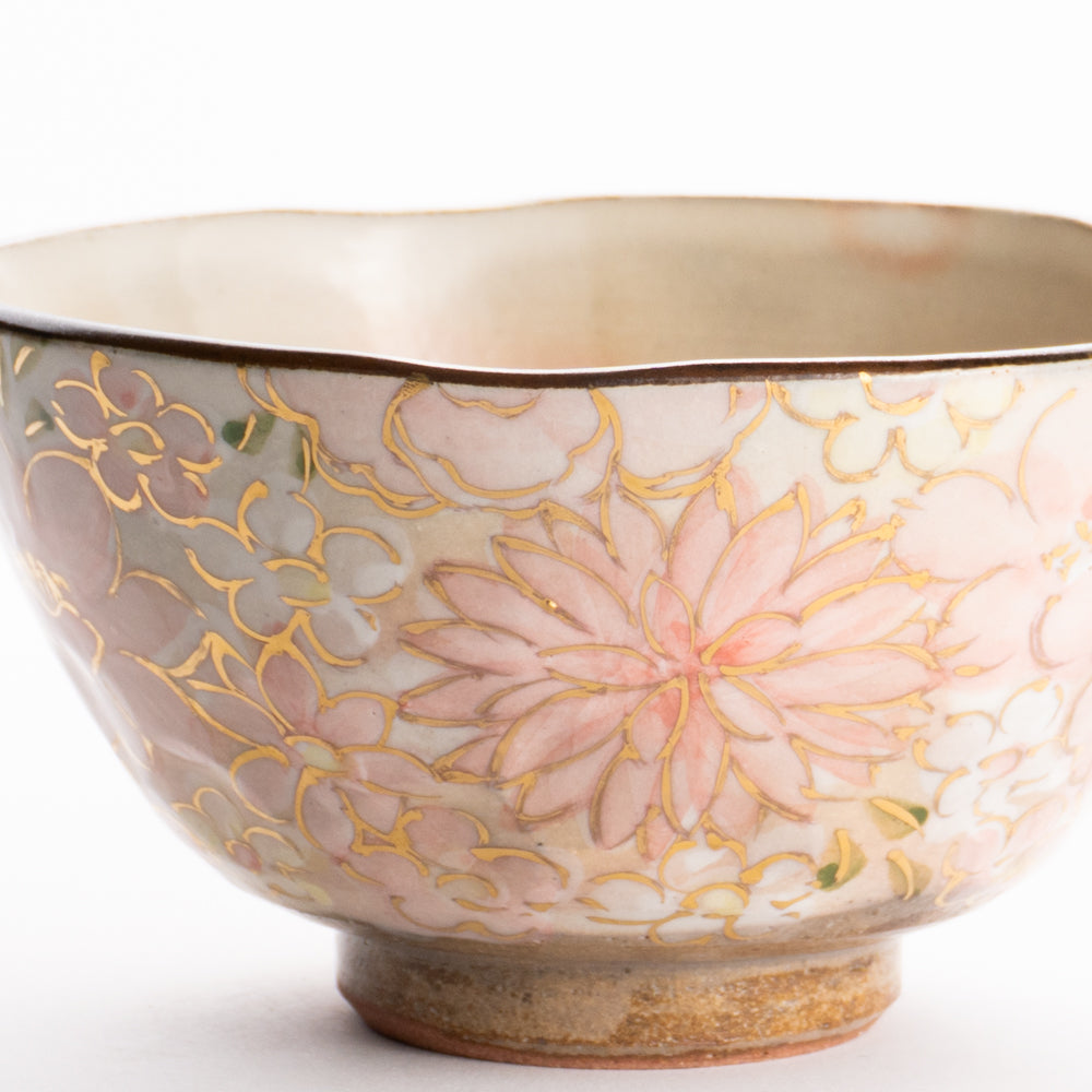 【清水焼】茶碗　花まつり ピンク　俊山窯 KOTOPOTTER