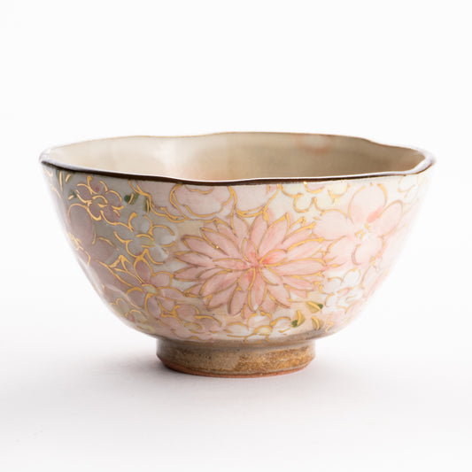 【清水焼】茶碗　花まつり ピンク　俊山窯 KOTOPOTTER