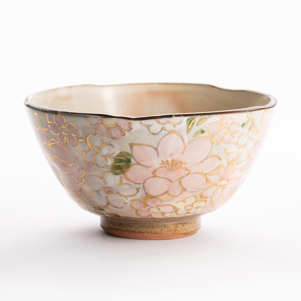 【清水焼】茶碗　花まつり ピンク　俊山窯 KOTOPOTTER