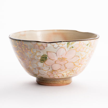 【清水焼】茶碗　花まつり ピンク　俊山窯 KOTOPOTTER