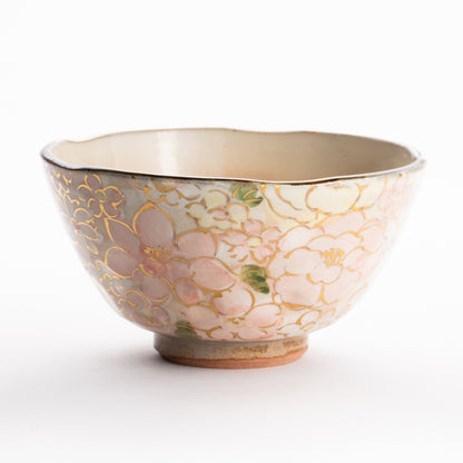 【清水焼】茶碗　花まつり ピンク　俊山窯 KOTOPOTTER