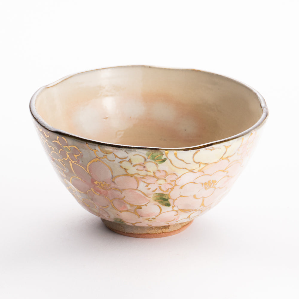 【清水焼】茶碗　花まつり ピンク　俊山窯 KOTOPOTTER